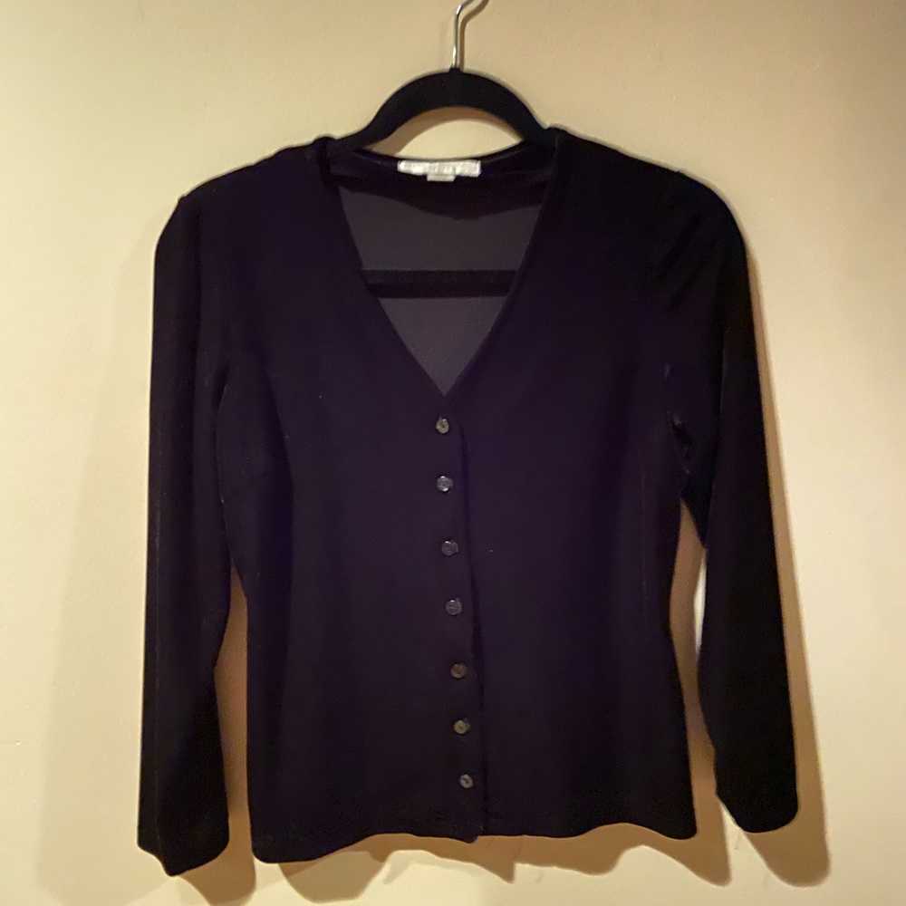 🔥BOGO🔥90’s Velvet/velour black cardigan